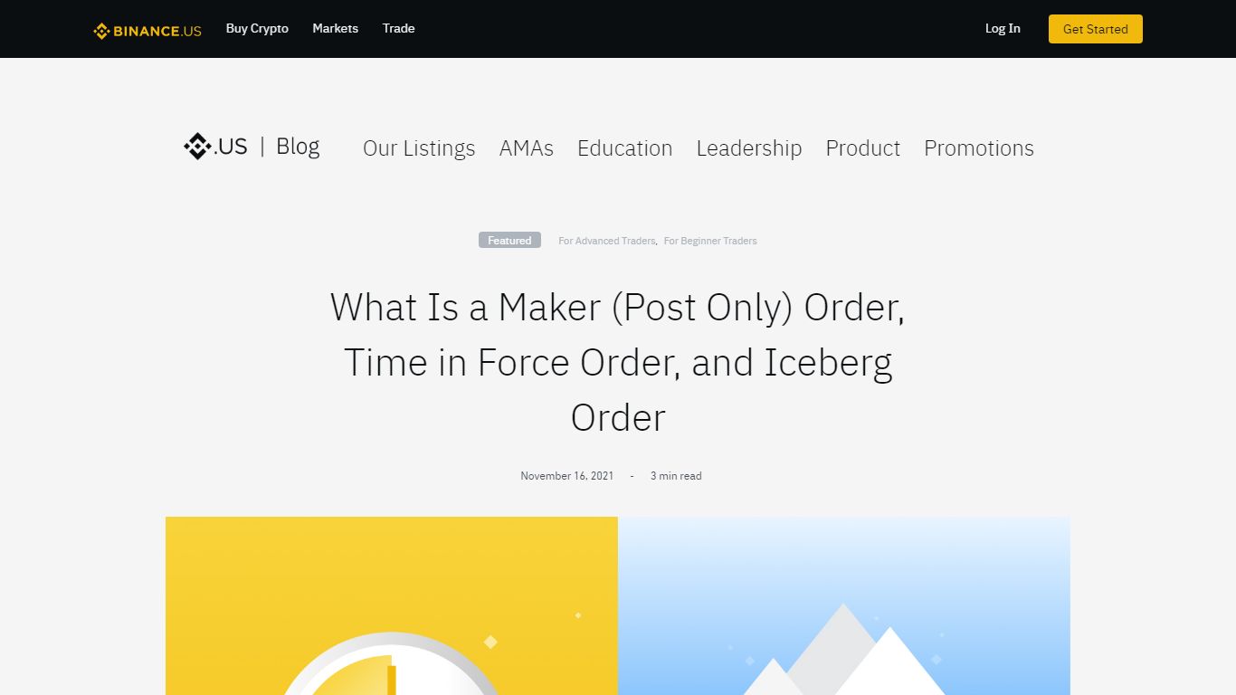 What are Maker, Time in Force, and Iceberg Orders - Binance.US